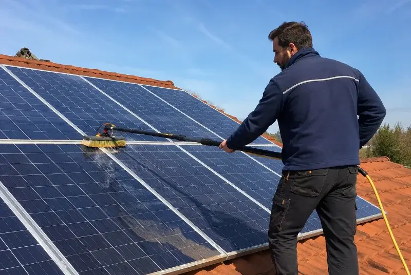 Nettoyage et entretien de panneaux solaires à Oeyregave